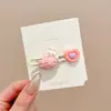Presilha de Cabelo Fofa Estilo Coreano com Laço para Mulheres Doce Poá Franja Mechas Soltas Presilhas de Cabelo High-End Exquisite Single Barrette
