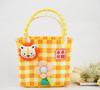 Bolso Tejido de Cesta Estilo Calle Xiaohongshu Bolso de Mano de Cesta Tejida Colorido Dibujo Animado Regalo DIY