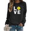 Moletom de gola redonda com estampa de carta de AMOR transfronteiriço AliExpress Amazon outono e inverno moda casual europeia e americana