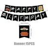 Conjunto de Decoração para Festa de Aniversário de Amigos: Toalha de Mesa Descartável, Faixas, Balões, Velas para Bolo e Decorações