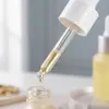 Botella Redonda con Gotero de 30ml Botella para Loción Cosmética Botella para Esencia de Cuidado de la Piel Botella para Aceite de Cuidado del Cabello Empaque de Botella de Vidrio
