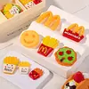 Batatas Fritas Imitação Bolo de Batata Sorridente Acessórios para Brincar de Comida DIY Acessórios de Resina Acessórios Grampo de Cabelo diy Acessórios de Cola de Creme