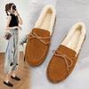 Mocasines de Mujer con Forro de Felpa para Invierno, Zapatos de Felpa Slip-On de Suela Gruesa, Nuevos Mocasines de Algodón 2024 para Mujeres Embarazadas