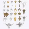 Venta caliente transfronteriza de Amazon aleación DIY accesorios para joyería hueco cabeza de vaca accesorios de cuchillo de luna curvo colgante para collar colgante