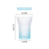 Nicho Gradiente Verde Vertical Padrão de vidro pendurado orelha Café Copo Luz Luxo Frosted Household Drinking Cup Bebida Fria Caneca Larga