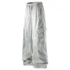 Pantalones de Trabajo Anchos Retro Americanos Nuevos de Primavera para Hombre, Diseño de Marca de Moda, Pantalones Holgados Casuales Rectos con Caída