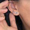 [Coleção de Brinco Flash e Piercing de Orelha Óssea] Broca Flash Zircônia Microincrustada Brinco de Orelha Sem Dor Piercing de Orelha Óssea