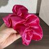 Anillo para el Cabello Satinado Brillante Cremoso Anillo de Lazo Grande Plisado de Doble Capa Cuerda para el Cabello Bola Cuerda para el Cabello Elegante Frances Accesorios para el Cabello Flores para el Cabello
