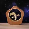Luz de Noche de Cristal de Estrella Cielo Estrellado de Luna Delfín Medusa Decoración de Escritorio de Dormitorio Regalo de Cumpleaños Creativo para Mamá