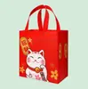 Bolsas de Tecido Não Tecido, Sacolas Laminadas para Embalagem de Takeaway, Embalagens Comerciais para Catering, Sacolas Espessas para Levar, à Prova de Vazamentos e Biodegradáveis