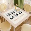 Tapete Quadrado para Mesa de Jantar Desenho de Panda Impermeável e à Prova de Óleo Não Lavável Isolamento Térmico Toalha de Mesa para Mesa de Café Tapete de Proteção para Desktop Oito Imortais
