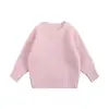 Suéter infantil para meninas de 0 a 3 anos, gola redonda, algodão puro, jaqueta suéter A-class de outono e inverno para bebês meninas