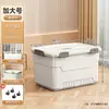 Caja de Almacenamiento de Gran Capacidad Caja de Almacenamiento Extra Grande para el Hogar para Ropa Juguetes Libros Artículos Varios con Tapa Uso en Coche Caja Organizadora de Plástico
