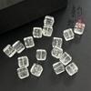 Contas Quadradas de Cristal Branco Natural Acessórios para Pulseira Original DIY Contas Individuais Acessórios de Açúcar de Cristal Branco Contas
