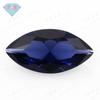 Huagang Gem Caballo Forma de Ojo de Gato 34# Nano Azul Piedra Desnuda Diamante de Imitación Forma de Hoja Azul Superficie de Anillo Nano Gema Artificial