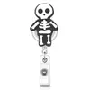 Halloween Calavera de Dedo de Acrílico Calabaza Fantasma Retráctil Giratorio Fácil de Tirar Hebilla Giratoria para Identificación Hebilla Retráctil