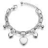 Moda europea y americana pulsera de acero inoxidable amor multicapa pulsera para mujer grabado joyería de acero de titanio fabricantes venta al por mayor