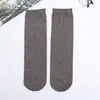 Meias masculinas 14G de algodão mercerizado fino no tubo pé-de-meia cor sólida resistentes ao desgaste anti-desbotamento meias masculinas business casual