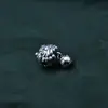 Pingente de Dança do Leão Estilo Chinês Retrô Prata Pura S999 Cabeça de Leão Pulseira DIY Acessórios de Prata