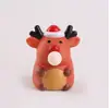 Muñeco de Nieve Navideño Reno Juguete para Apretar Soplador de Burbujas de Silicona Juguete de Silicona para Apretar de Descompresión