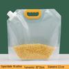 Saco de Armazenamento de Grãos Transparente, Saco Selado Autoportante para Alimentos à Prova de Umidade, Bolsa tipo Sacola com Bico de Grande Diâmetro para Bebidas Líquidas