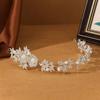 Joyería transfronteriza para novia, tocado de hojas de árbol de plata con diamantes de imitación coreanos, accesorios para el cabello de boda, accesorios para vestidos, accesorios.