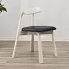 Silla de Comedor Nórdica de Madera Maciza, Taburete de Lujo Ligero, Silla con Respaldo de Madera Maciza, Taburete de Comedor Negro Simple, Mesa y Sillas de Comedor Personalizadas para el Hogar