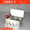 Caja de Condimentos con Tapa abatible de Acero Inoxidable 304 Caja de Condimentos Comercial Caja de Almacenamiento Caja para Ingredientes en Polvo para Hielo de Cocina con Tapa Caja para Conservación de Muestras
