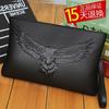 Bolso de Mano de Cuero Suave, Cartera de Mano para Hombre, Bolso para Reuniones Sociales, Bolso tipo Sobre de Gran Capacidad, Bolso de Mano para Hombre, Bolso Portátil para Viajes de Negocios