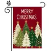 Nueva bandera decorativa de Navidad para gato de invierno transfronteriza, pino, escena de nieve, tela colgante para bandera de jardín, venta al por mayor personalizada