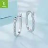 Yinziyun Original Sencillos y de Moda Pendientes de Flor de Coche de Plata de Ley S925 Pendientes Geométricos con Textura Personalizada Pendientes