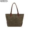 Bolso de mano informal de lona encerada para mujer, bandolera, bolso de compras, bolsa de almacenamiento, venta directa de fábrica