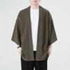 2023 Verão Novo Estilo Chinês Masculino Algodão Linho Poncho Cardigan Masculino Estilo Japonês Solto Protetor Solar Roupas Nicho Trench Coat para Homens