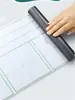 Pegatina de pizarra magnética blanca inglesa de cuatro líneas con cuadrícula de pinyin, pegatina magnética suave de enseñanza de cuatro líneas y tres cuadrículas con bolígrafo para pizarra blanca