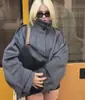 Nova Jaqueta Curta de Lã Russa para Exportação Outono e Inverno, Modelagem Solta, Gola Alta, Mangas Raglan Morcego, Casaco Moderno