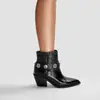 Botines Estilo Western Tacón Grueso Punta Fina Botas Amazon Negras Botas de Moda para Adulto Hechas a Medida Microfibra Mujer Tacones Súper Altos Europeos y Americanos