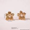 Pendientes de acero inoxidable con forma de concha, caracola y estrella de mar, estilo playa popular transfronterizo, pendientes estilo vacacional, pendientes al por mayor