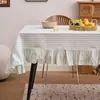 Mantel Rayado Teñido en Hilo Verde Salvia Transpirable Tela Decorativa para Mesa de Comedor