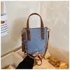Bolso tipo cubo vintage de alta gama Maillard para mujer, nuevo modelo 2025, bolso de mano simple y versátil, bolso cruzado elegante de nicho