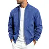 Chaqueta deportiva casual con cremallera y cuello alto, diseño de retazos de color liso de gamuza para hombre, europea y americana, transfronteriza, cárdigan de manga larga