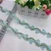 Renda de Bordado Solúvel em Água 3cm, Fio Tingido em Gradiente Multicolorido, Renda Leque, Acessórios para Roupas, Grampo de Cabelo, Tira Solúvel em Água