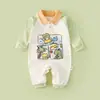Mono de bebé primavera y otoño ropa de algodón puro para recién nacidos niños y niñas mameluco de bebé ropa exterior de dibujos animados moda
