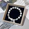 Pulsera valiente de piedra ojo de gato diseño retro de nicho para niñas cuentas de transferencia pulsera valiente de piedra lunar gris amigas