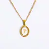 Collar de acero inoxidable para mujer con 26 letras inglesas, colgante de moda europea y americana, joyería al por mayor transfronteriza de Amazon