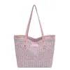 Bolsa de Ombro Única Grande Capacidade Treliça 2026 Nova Versátil Estilo Coreano Chique Bolsa de Braço Bolsa de Mão Artística da Moda Feminina Bolsa Feminina