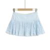 AP24159-24 Verano Nuevo Estilo Francés Niña Dulce Niña Casual Encaje Pompón Vestido Falda de Cintura Línea A