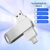 Pen drive para celular tipo-c computador uso duplo metal gravação 64g alta velocidade grande capacidade 2tb atacado presente 1tb USB