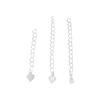 Plata Pura 999 Cadena de Extensión con Forma de Corazón y Gota de Agua Accesorios de Joyería de Plata Pura Cuerda Trenzada DIY Cadena en Forma de O Cadena de Pulsera Cadena de Extensión