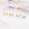 Brincos de Caranguejo para Mulheres 2022 Novo Tendência Vida Marinha Pequenos Micro-Incustados Modernos Confortáveis para Dormir Brincos de Estudante