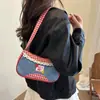 Bolso de Hombro Lindo Versátil Cuadros Pequeño Fresco Portátil Bolsa de Viaje Diseño de Nicho Gran Capacidad Casual Bolso de Axila para Mujer